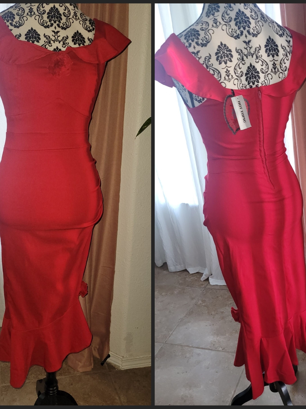The Book Of Life Red Body Con Ruffle Hem Dress Hot Topic
